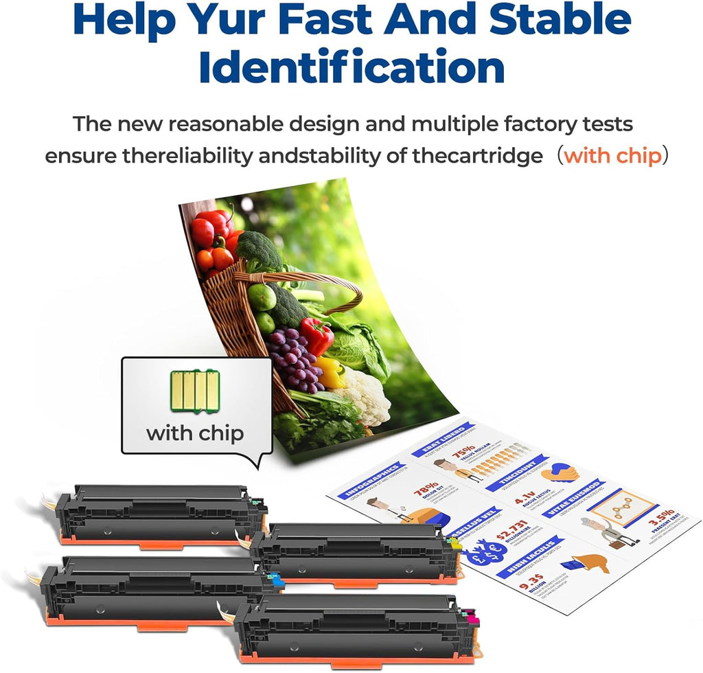 410X Toner Cartridges Replacement Pro MFP M377 M452 M477 for HP 410X 410A Toner Works for Pro MFP Pro MFP M452nw M452dn M452dw M377dw M477fnw Pro MFP M477fdw M477fdn Printer(1BK+1C+1M+1Y)