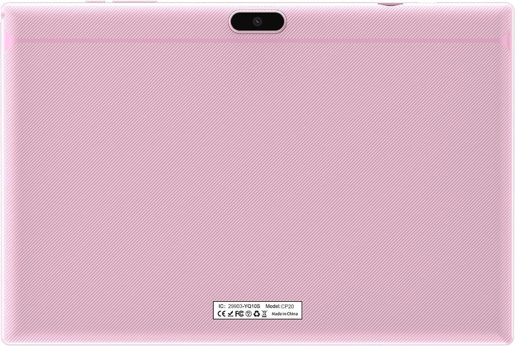 CUPEISI Android 15 Tablet 10 Inch, 20GB RAM+128GB ROM/ 2TB Expandable, 2.0GHz Quad-core Processor, 1280*800 HD Screen, 5G WiFi6 BT 5.0, 2 in 1 Tablets with Keyboard Case Mouse Stylus, Widevine L1 Pink