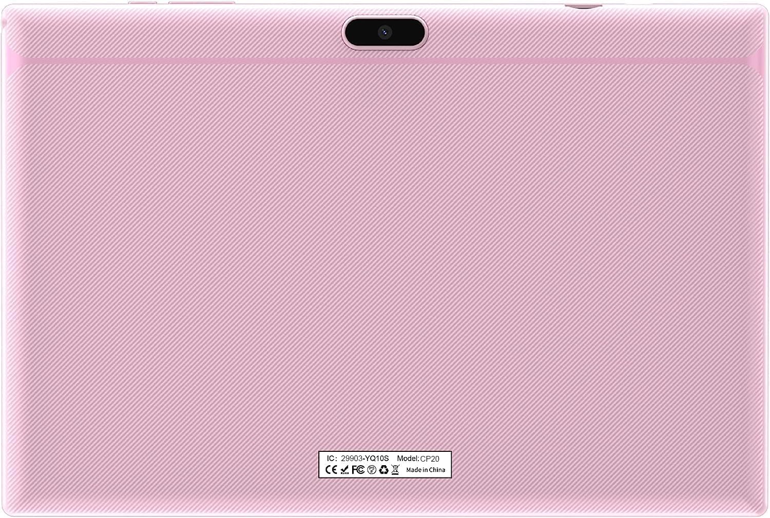 CUPEISI Android 15 Tablet 10 Inch, 20GB RAM+128GB ROM/ 2TB Expandable, 2.0GHz Quad-core Processor, 1280*800 HD Screen, 5G WiFi6 BT 5.0, 2 in 1 Tablets with Keyboard Case Mouse Stylus, Widevine L1 Pink