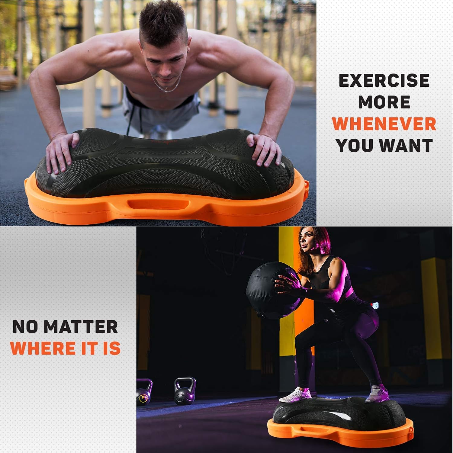 Yes4All 880LBS Half Ball Balance Trainer, Pilates Balance & Stability Ball for Exercises, Home Gym, Floor & Full Body Workouts