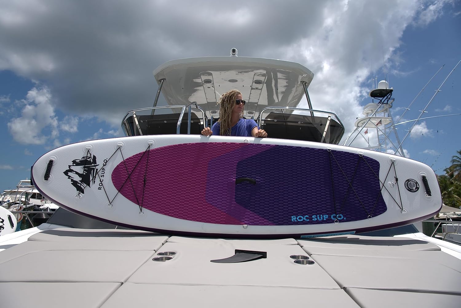 Roc Inflatable Stand Up Paddle Board 10' 6" with Premium SUP Paddle Board Accessories, Wide Stable Design, Non-Slip Comfort Deck for Youth & Adults