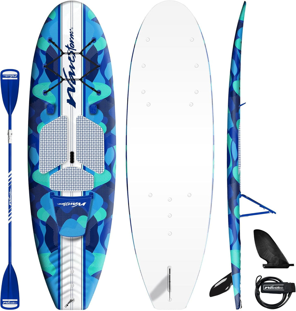 WAVESTORM 9ft6 SUP Kayak Hybrid Stand Up Paddleboard Foam Soft Top SUP for Adults and Kids of All Levels of Paddling Kayak,Blue