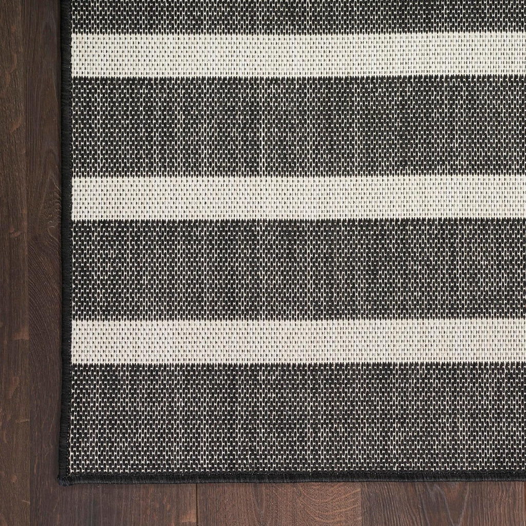 Nourison Home Positano Black Ivory 9' x 12' Area Rug - Easy Clean, Non Shedding, Bed Room, Living Room, Dining Room, Kitchen (9' x 12')