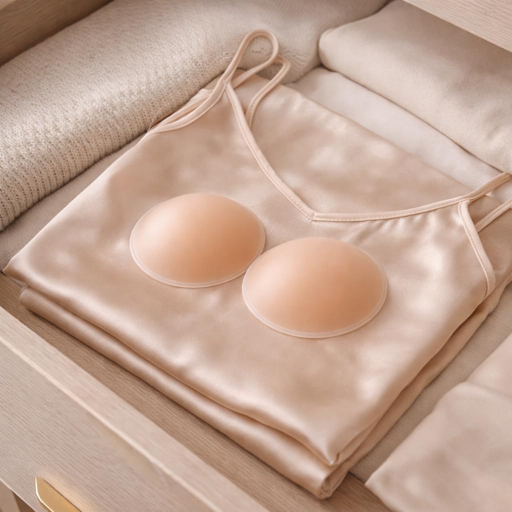 Silicone Nipple Covers for Women – Non-Adhesive, Ultra-Thin, Invisible, Reusable, Seamless, 6 Natural Shades