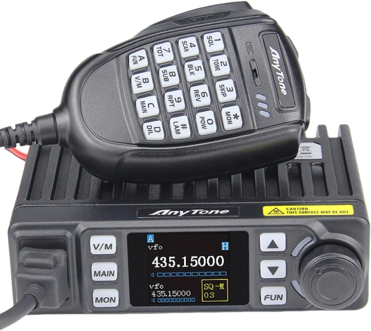 AnyTone Mini Size Dual Band Transceiver Mobile Radio VHF/UHF Two Way Radio AT-779UV for Car Vehicle Black