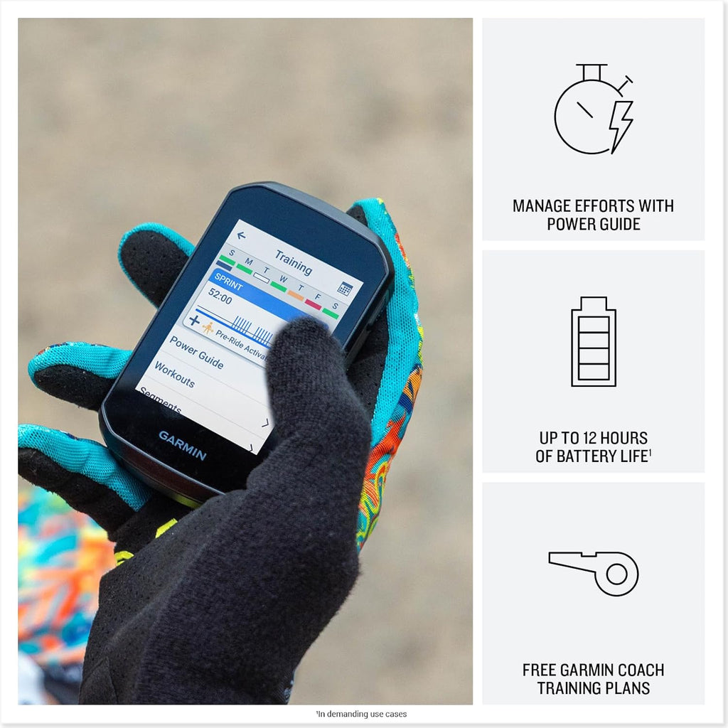 Garmin® Edge® 550, Compact GPS Cycling Computer, Vivid Color Display, Bike-Specific Mapping, Advanced Training and Performance Insights
