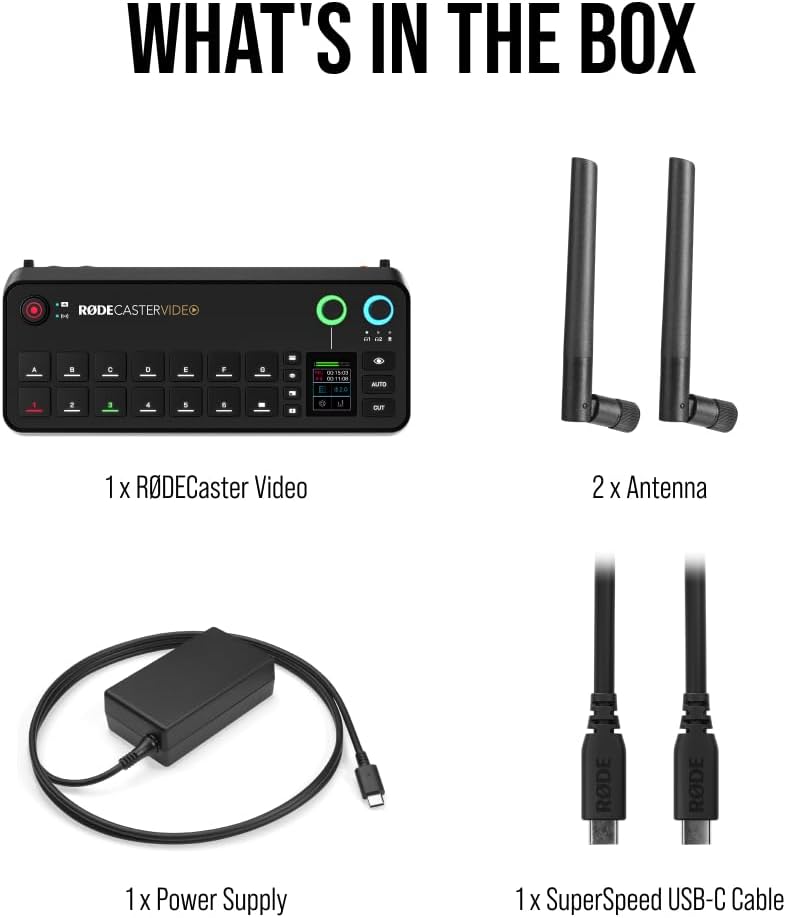 RØDE RØDECaster Video – Professional Video Switcher and Audio Interface – Multi-Camera, 6 x Video Inputs (HDMI and USB), 1080p60, Multi-Source Scenes