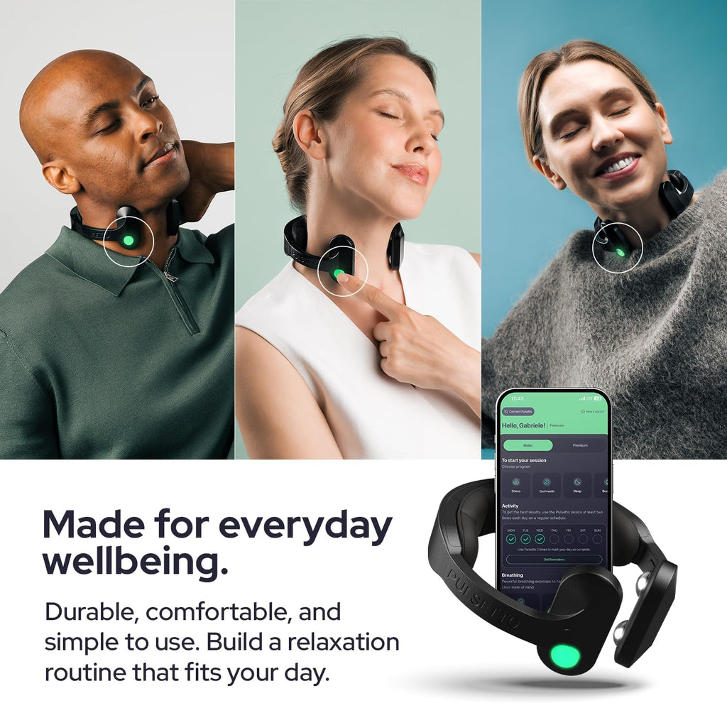Pulsetto FIT (V2) Wellness Wearable – Relaxation, Sleep & Daily Wellness Support Device