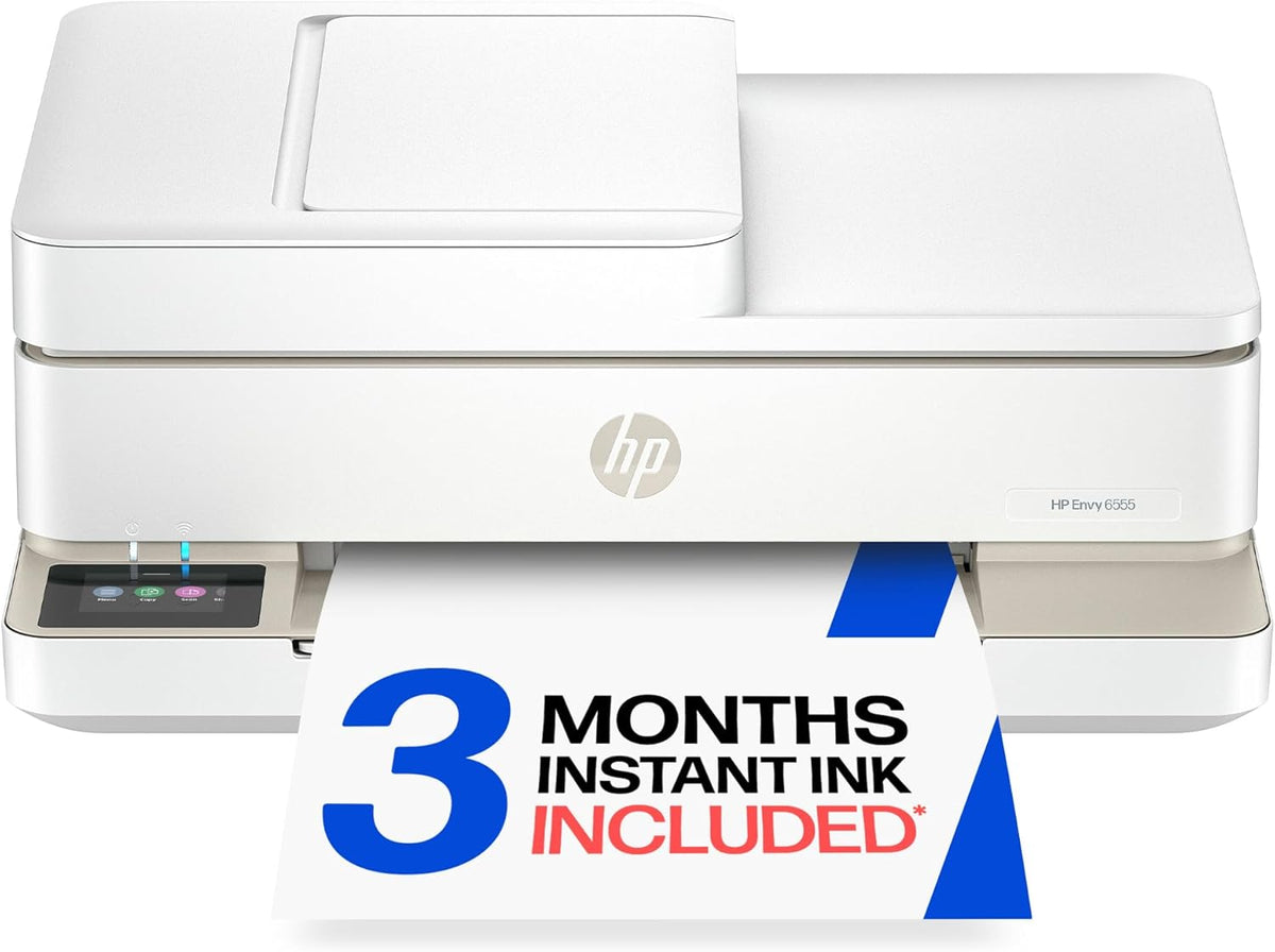 HP Envy 6555 Wireless All-in-One Color Inkjet Printer, Print, Scan, Copy, Duplex Printing Best-for-Home, 3 Month Trial of Instant Ink Included, AI-Capable (C2XR6A) Portobello