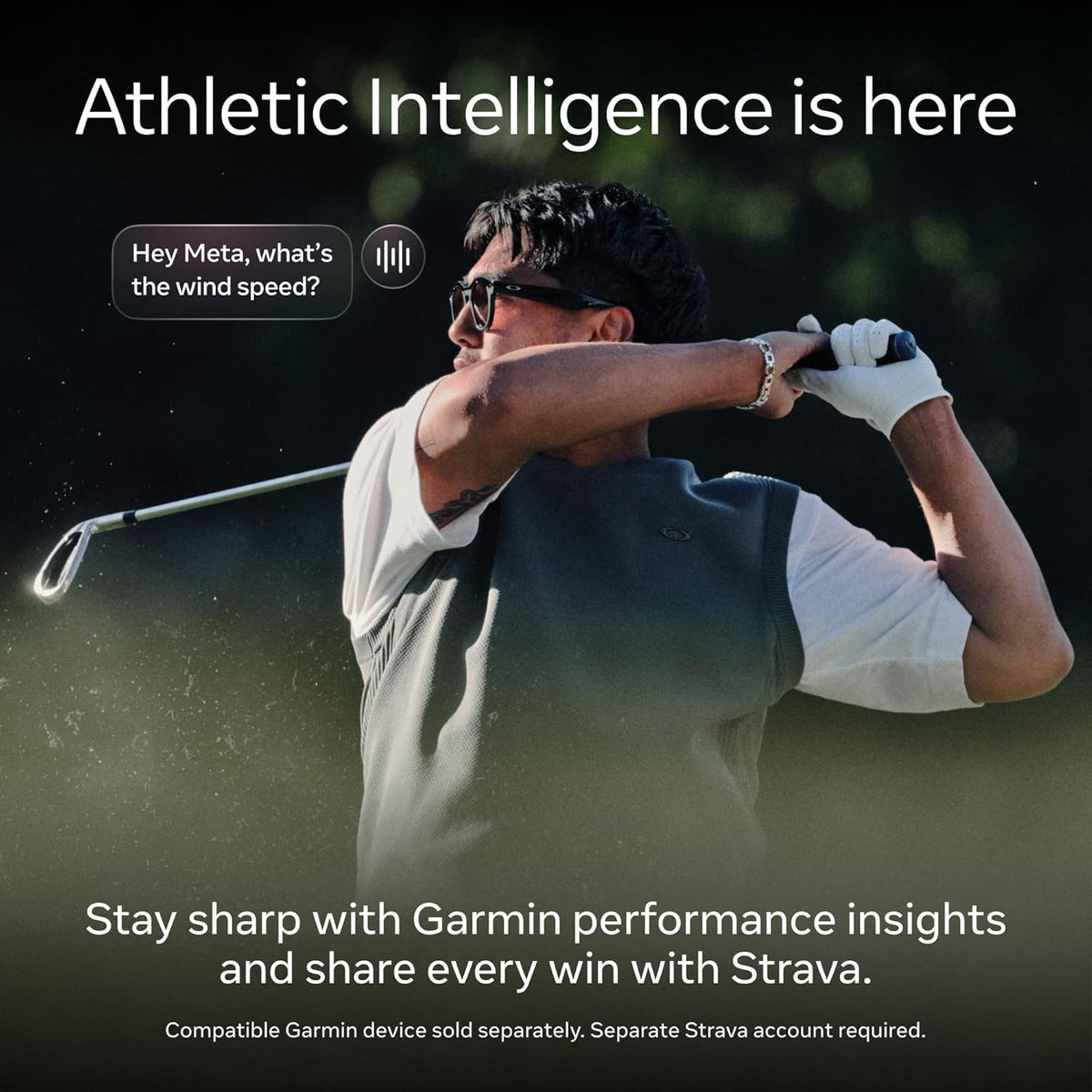 Oakley Meta HSTN - with Meta AI, Audio, Photo, Video Compatibility - Black, Prizm™ Dark Golf Lenses