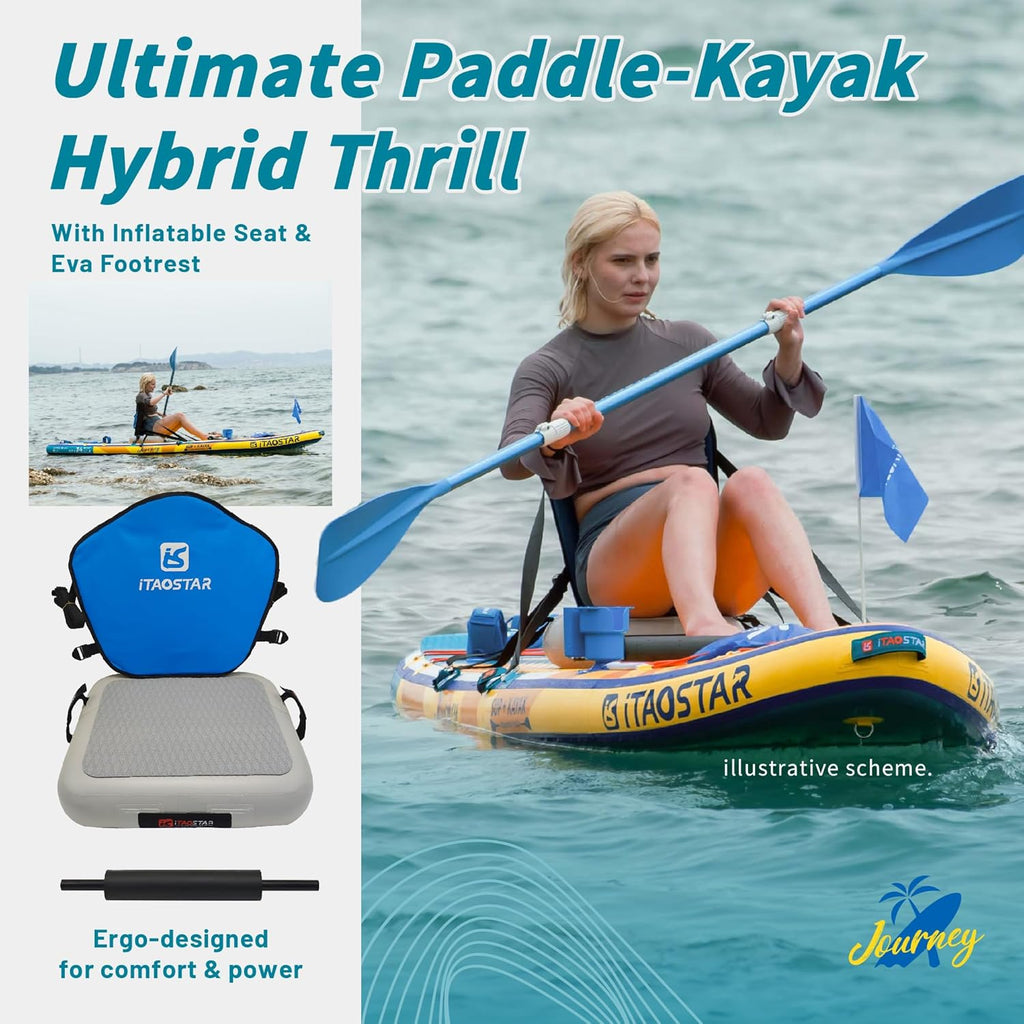 iTAOSTAR Journey 11'6" / 11'×34" / 11'×35" Extra Wide Paddle Board, One-Stop Premium SUP Board Accessories, Tailored Fins, Stable Inflatable Stand Up Paddle Boards for Youth/Adults of All Skill Levels