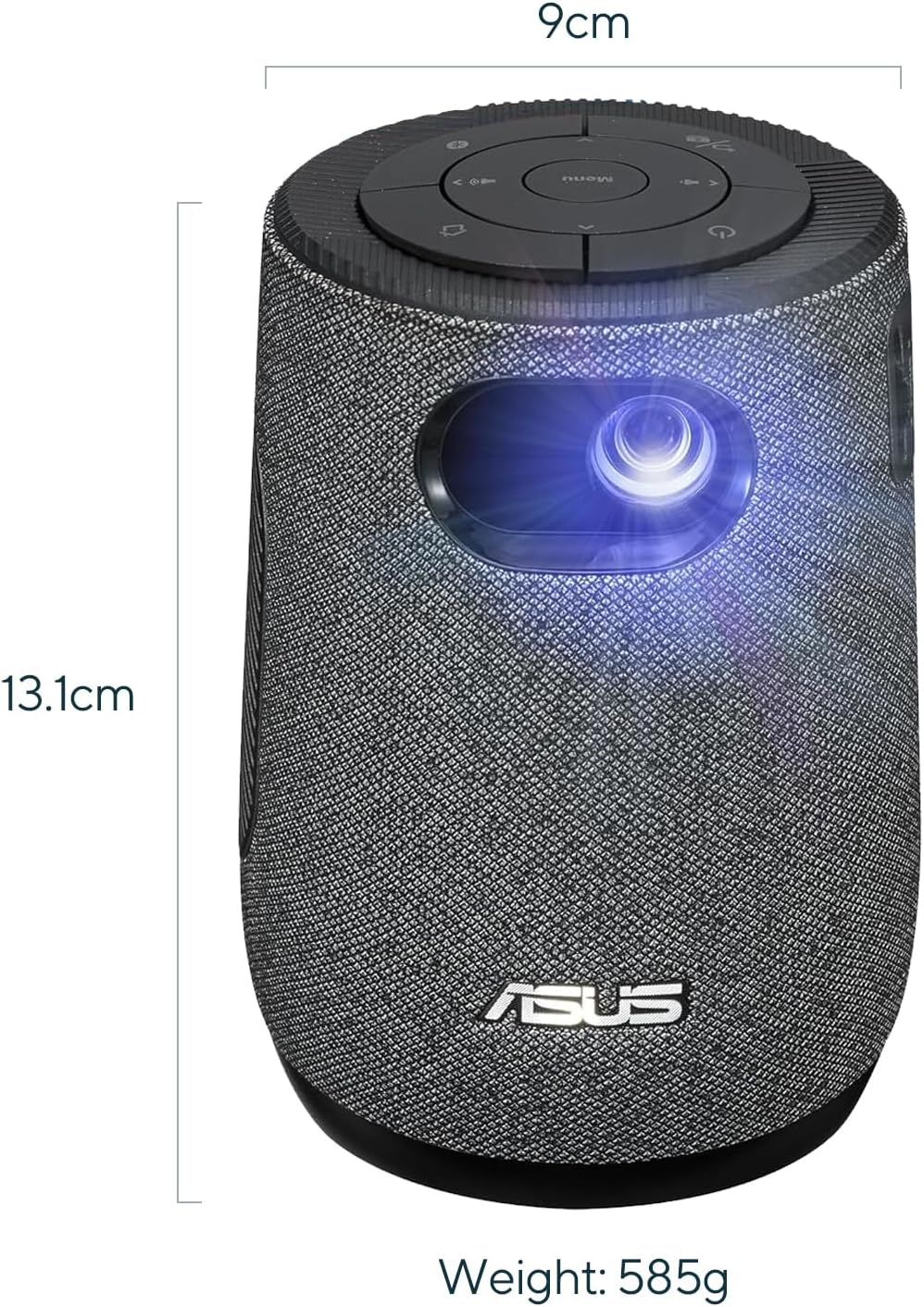 ASUS ZenBeam Latte L1 Portable Wi-Fi Projector- 300 Lumens Projector, Built-in Harman Kardon Bluetooth Speaker, 3 Hours Video Playback, Wireless WiFi Projector, HDMI, USB, Remote Control, AptoideTV