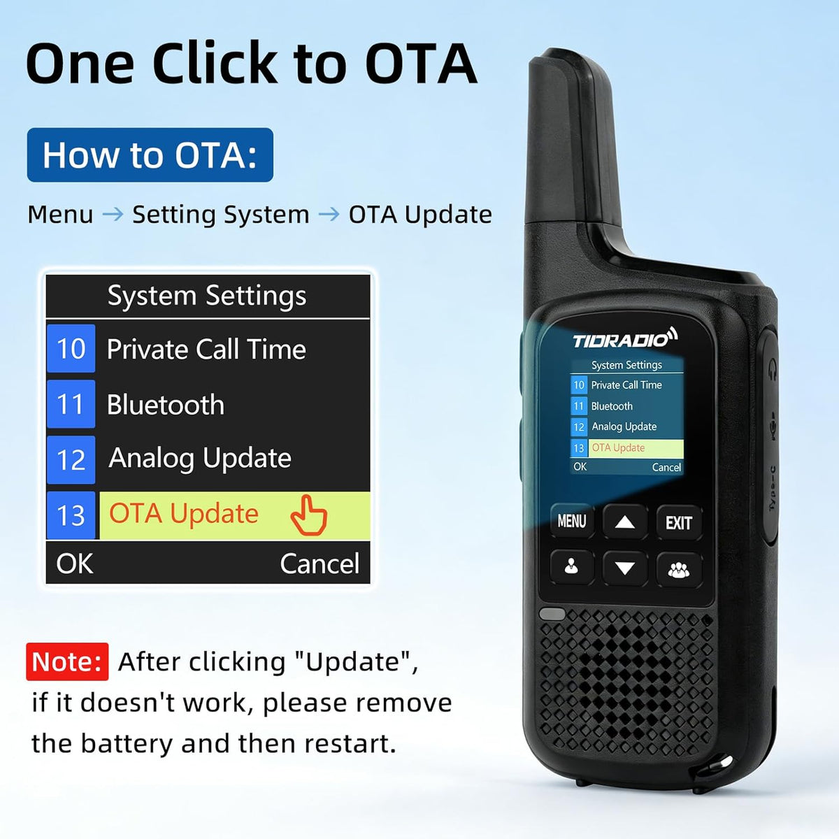 TIDRADIO TD-M2 Pro Unlimited Range Rapid Global Walkie Talkies,Dual Mode -4G LTE PoC Radio with SIM Card+FRS Two Way Radio Long Range Global PTT 2-way Radios for Family,Business,Company,Outdoor -2Pack