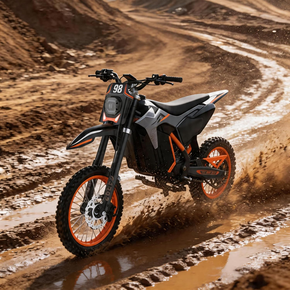 VAXEN Electric Dirt Bike for Teens & Adults, Motor 3500W Peak Mid-Drive, 40 Mph Max Speed, 48V 30AH Bttery E-Bike with 50 Miles Max Range, Off-Road E Dirt Bike with Hydraulic Nitrogen