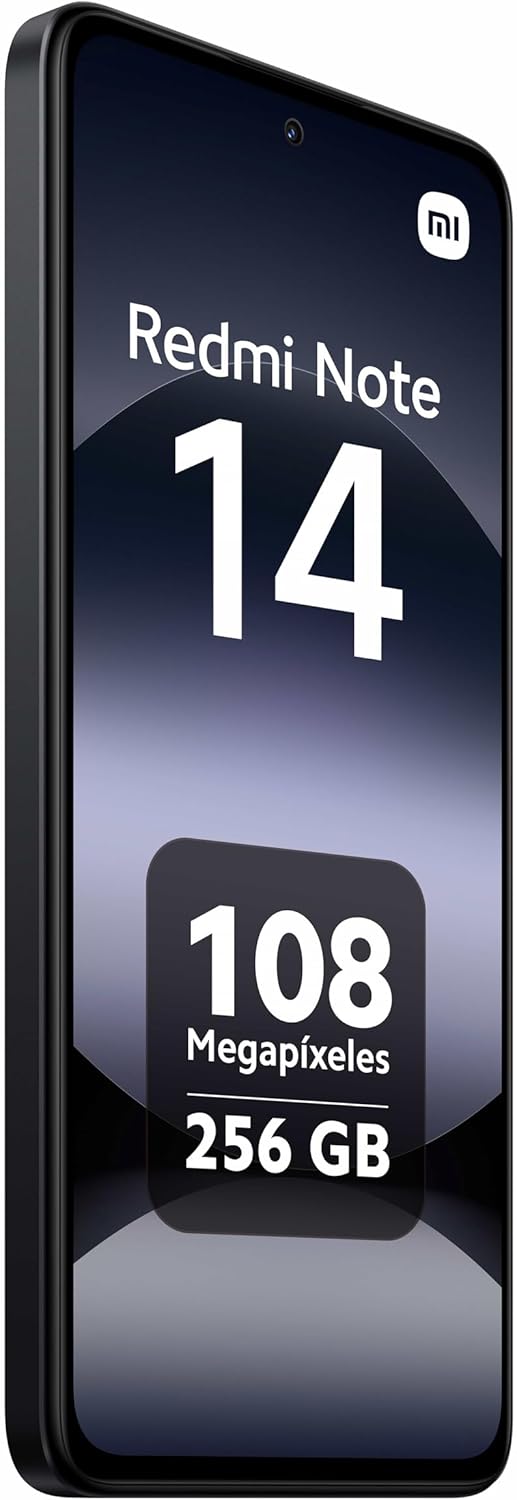 Xiaomi Redmi Note 14 4G LTE (for Tmobile Mint Tello Global) (256GB + 8GB) 6.67" 120Hz 108MP AI Camera Global Version Dual Sim (Midnight Black)