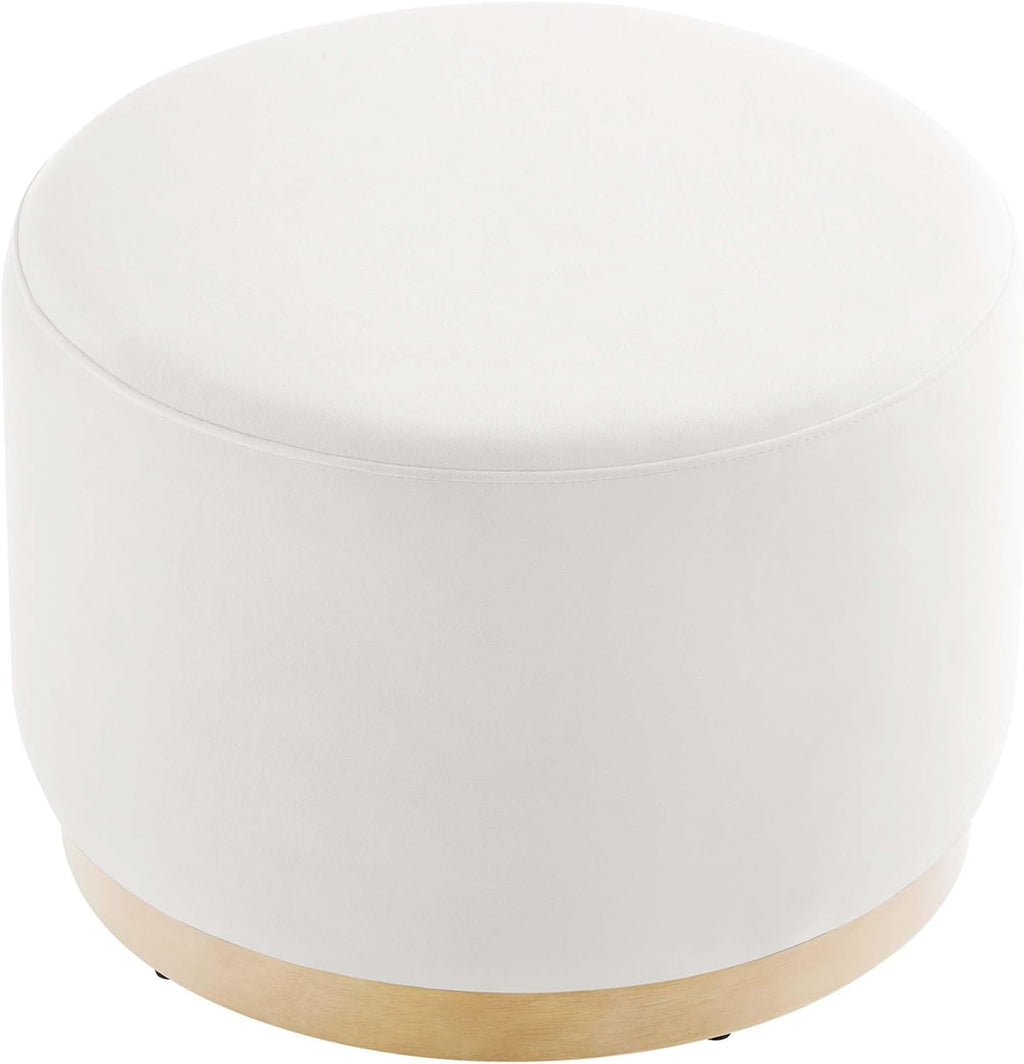 Modway Large 23" Round Performance Velvet Upholstered Upholstered Ottoman