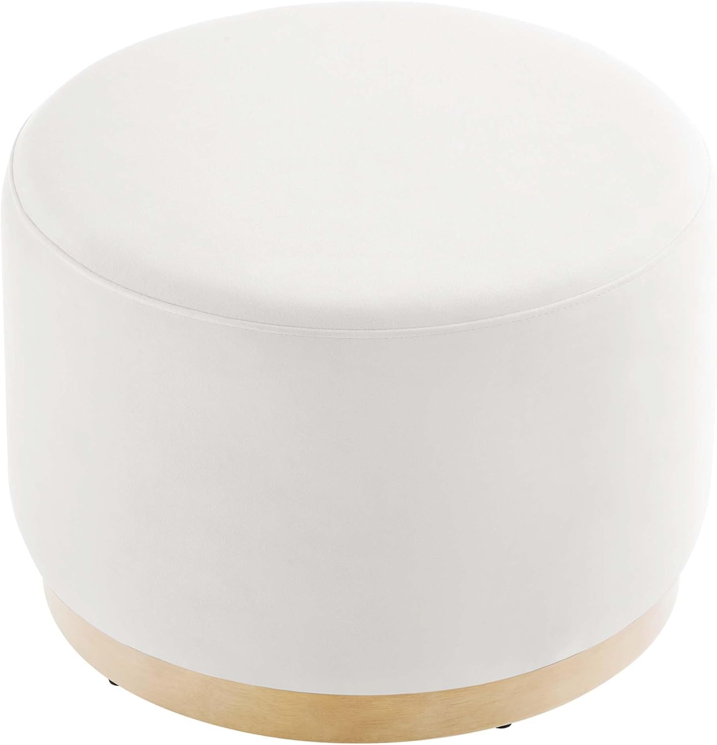 Modway Large 23" Round Performance Velvet Upholstered Upholstered Ottoman