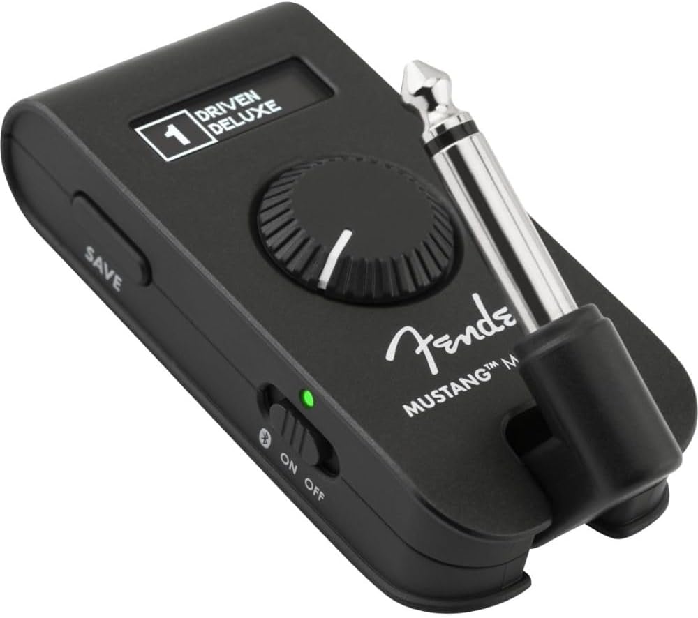 Fender Mustang Micro Plus Headphone Amplifier Bundle with Polsen HPC-A30 Closed-Back Studio Monitor Headphones