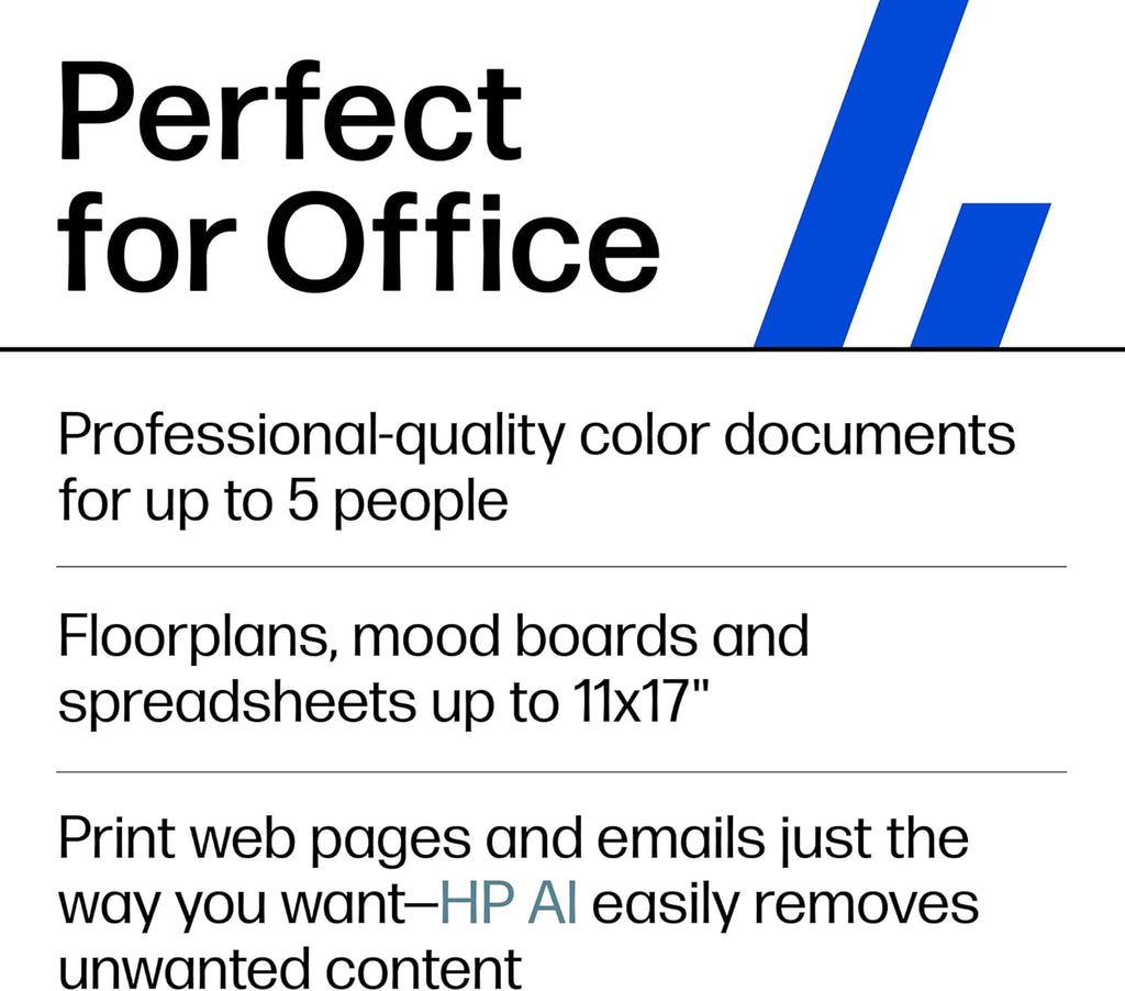 HP OfficeJet Pro 9730e Wide Format Wireless All-in-One Color Inkjet Printer, Print, scan, Copy, ADF, Duplex Printing Best-for-Office, 3 Month Instant Ink Trial Included, AI-Enabled (537P6A)