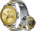 J-CD Smart Watch for Men, 1.32 inch HD Screen, Support Make&Receive Call/Sleep Tracker/Sports Mode, Fitness Tracker Watch, Stainless Steel Band, Waterproof (Gold)