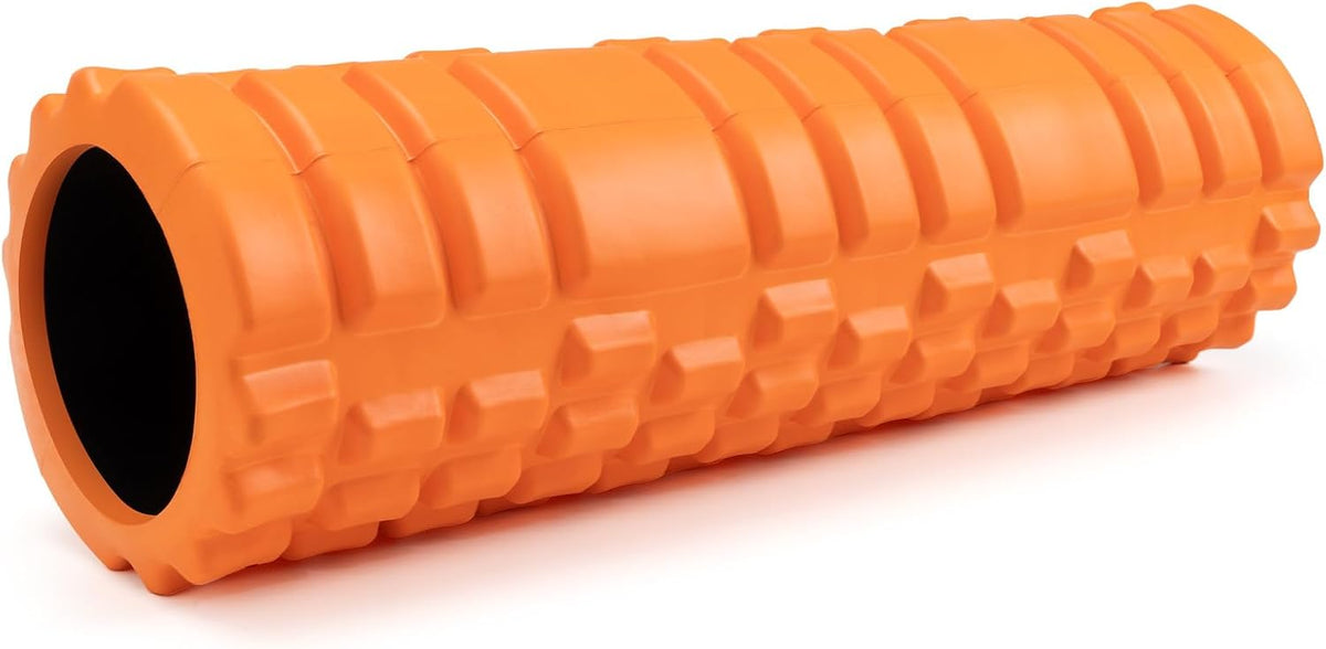 Foam Roller for Deep Tissue Massager, 18" Trigger Point Foam Roller, Patented Exercise Roller for Muscle Recovery, Physical Therapy, Improves Mobility, Fitness, Yoga and Pilates (Orange)