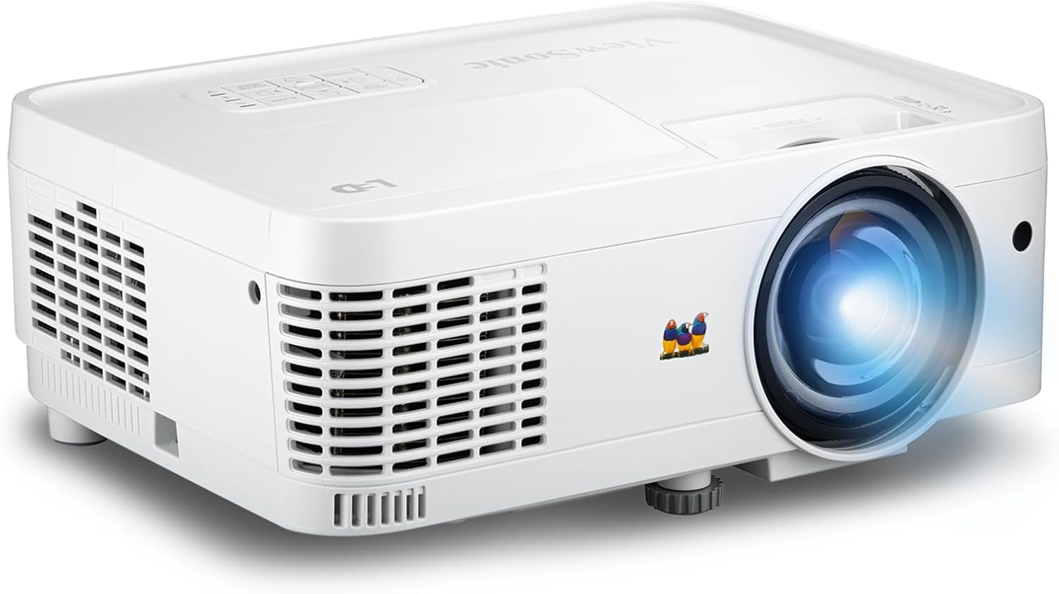ViewSonic LS560WH 3000 Lumens WXGA Short Throw LED Projector, High Brightness for Business and Education, H/V Keystone and 360-Degree Projection for Easy Setup, and LAN Control Inputs