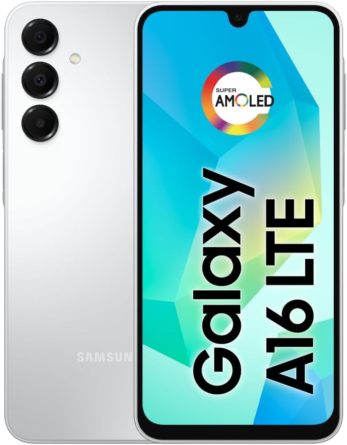 Samsung Galaxy A16 4G Dual SIM (128GB, 2025) 6.7" 90Hz AMOLED, Splash Resistant, 8Core, 50MP Camera (Factory Unlocked International Model for GSM, Global) A165M/DS (25W Fast Charger Bundle, Grey)
