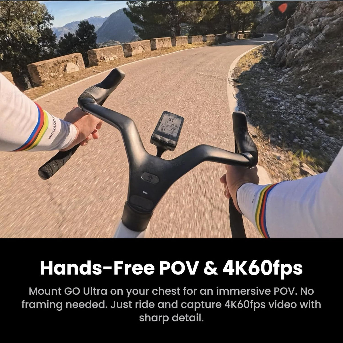 Insta360 GO Ultra Tadej Pogačar Edition - Small 4K Vlogging Camera, Hands-Free, POV Cam, 1/1.28" Sensor, 53g Lightweight, 156° FOV, 200 Min Battery Life, Magnetic Wearable Action Camera for Cycling