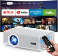 【Officially-Licensed APP & 1800 ANSI】Smart Projector with WiFi and Bluetooth, Pericat 4K Support Portable Outdoor Movie Bluetooth Proyector, Native 1080P Projector for Bedroom/ Home / Wall /Ceilling
