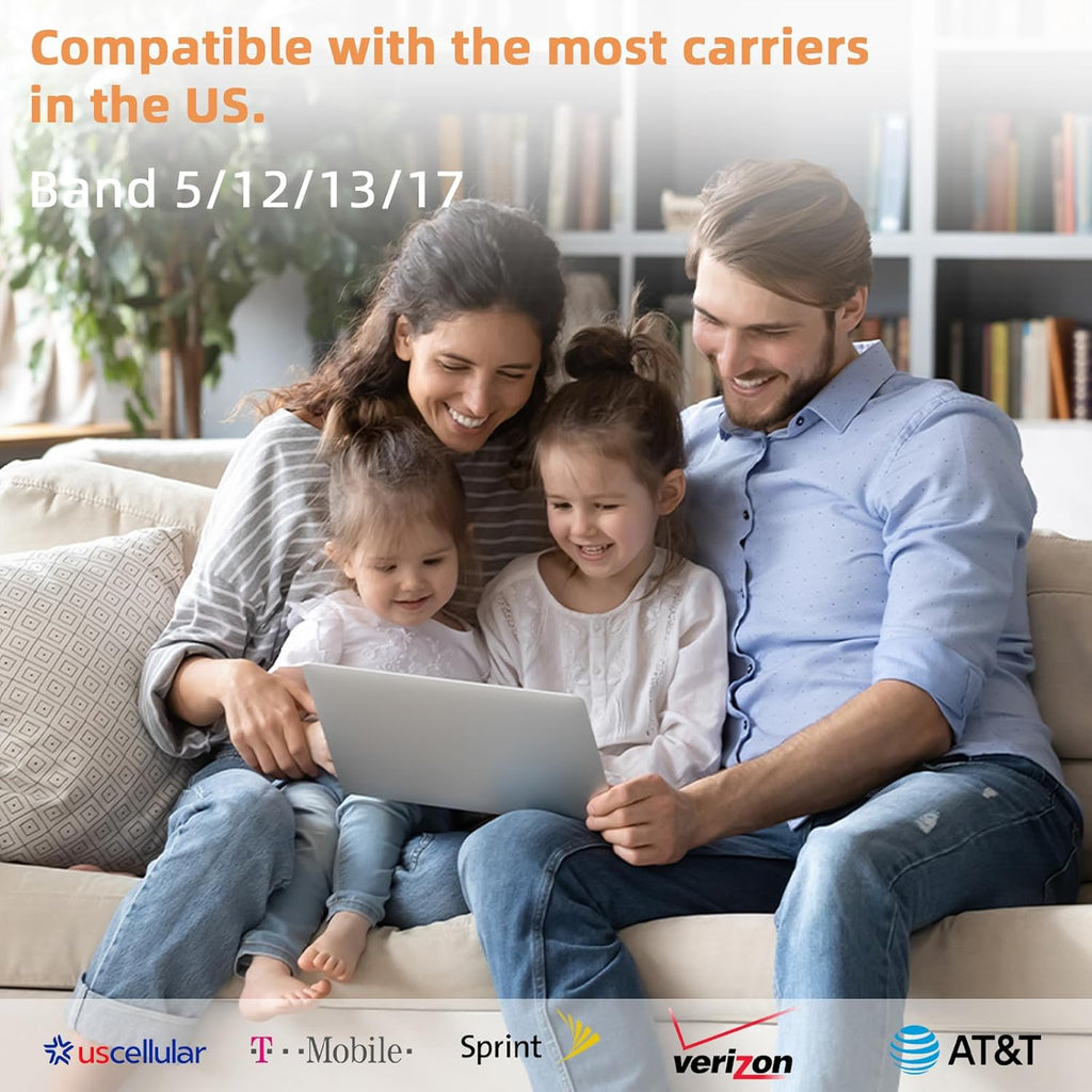Cell Phone Booster for Home & Multi-Room,Up to 7,000 sq ft,Cell Phone Signal Booster for Band 5/12/13/17,Boost 5G 4G Data for All U.S. Carriers FCC Approved Cell Signal Booster