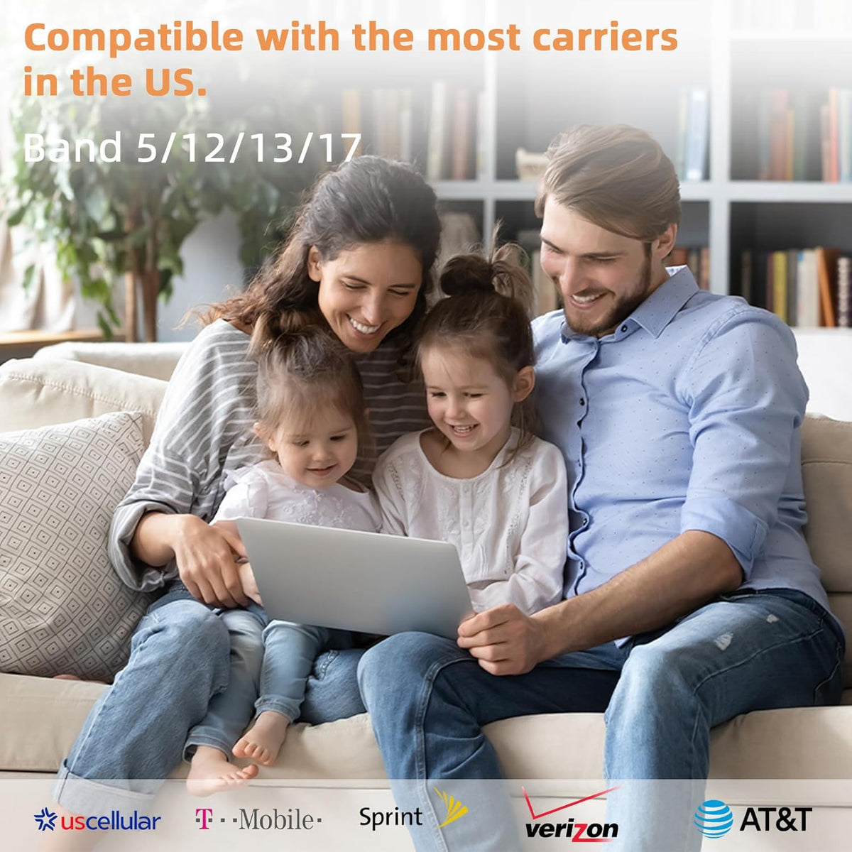Cell Phone Booster for Home & Multi-Room,Up to 7,000 sq ft,Cell Phone Signal Booster for Band 5/12/13/17,Boost 5G 4G Data for All U.S. Carriers FCC Approved Cell Signal Booster