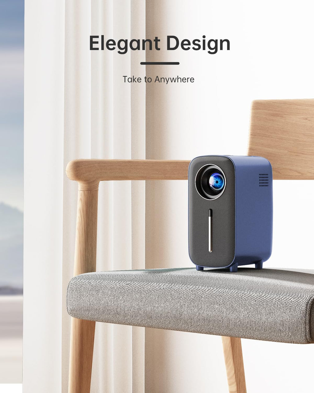 Mini Portable Bluetooth Movie Projector: HISION 1080P 4K Outdoor Home TV Proyector 8500L HD Video Led Projectors Gaming Cinema Theater Camping Support TV Stick Laptop Phone Tablet HDMI USB Blue