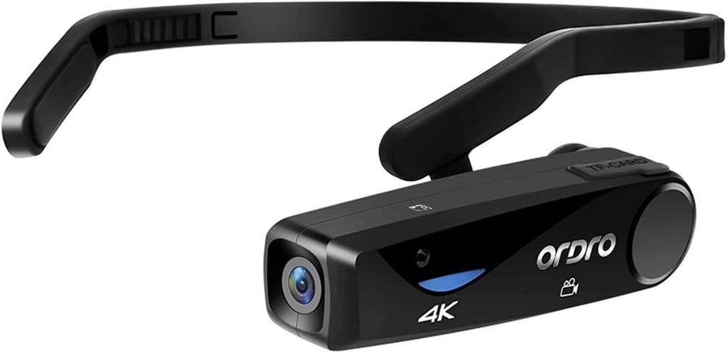 ORDRO Camcorder 4K Head Mounted Camera EP6 Wearable Video Camera FHD 1080P 60FPS Vlog Video Recorder WiFi Hands-Off Camera Webcam (32GB Memory Card Included)