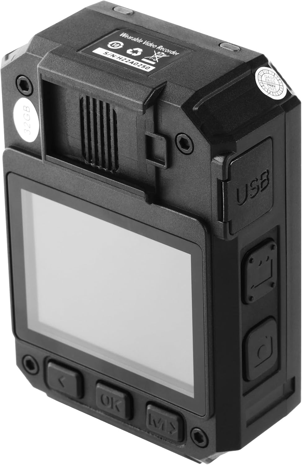 MIUFLY S2 PRO 2K Voice Control Camera, Wearable Camera with Night Vision, GPS, Built in 128G Memory