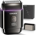 Electric Foil Shavers for Men, Self-Clean Mini Electric Razor with 3D Floating Blade, 2-Way Magnetic Cap Travel Shaver, USB-C Fast Charge, Waterproof Wet/Dry for Face Beard Neck, Model FK-712B