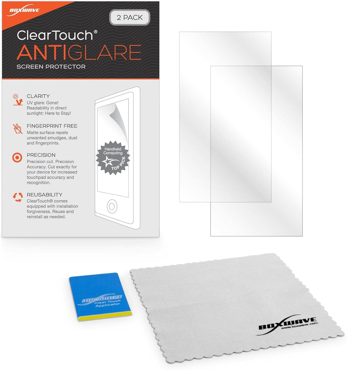 BoxWave Screen Protector Compatible with Viewsonic TD3207 - ClearTouch Anti-Glare (2-Pack), Anti-Fingerprint Matte Film Skin