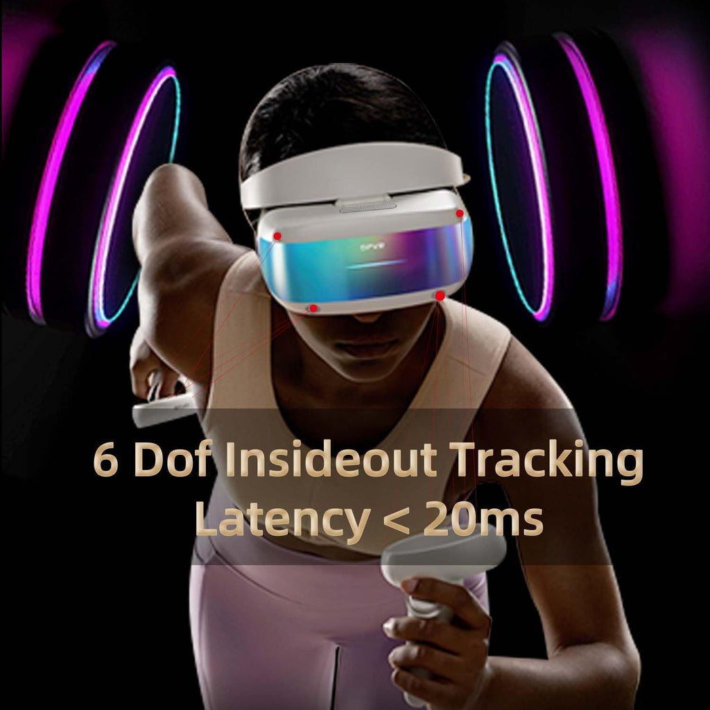 DPVR E4 VR Headset - PCVR Virtual Reality Headset for PC Games with Controller, Compatible with SteamVR