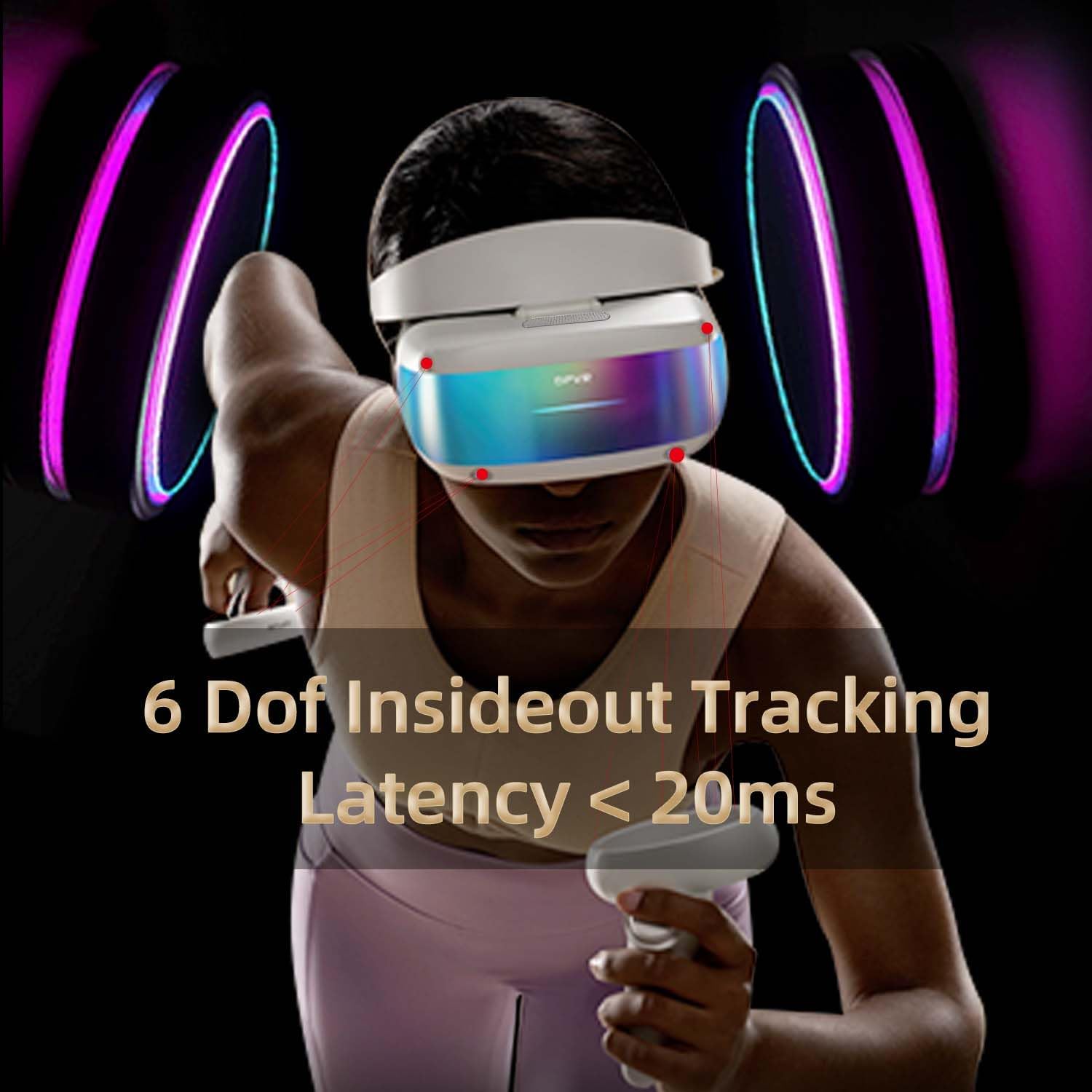 DPVR E4 VR Headset - PCVR Virtual Reality Headset for PC Games with Controller, Compatible with SteamVR