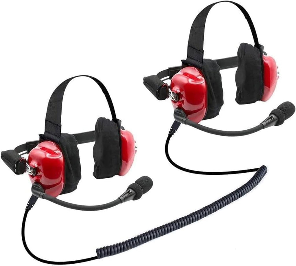 Rugged Radios Pair of NASCAR Linkable Behind The Head Headsets for Race Fan Racing Radios Electronics Communications Connects to Scanners Race Receiver Nitro Bee