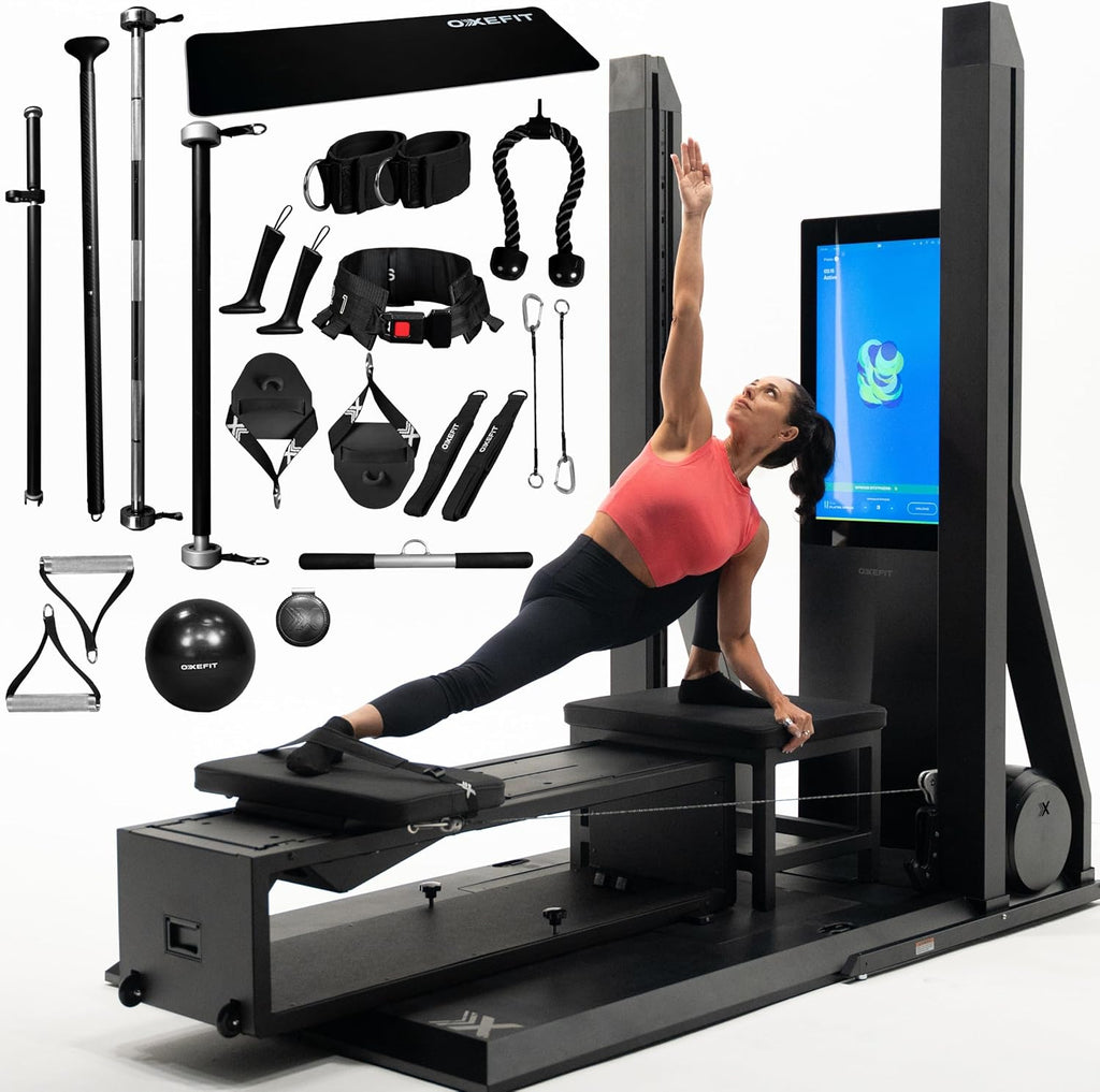 OxeFit XS1 Peak Smart Home Gym – All-in-One Strength, Cardio & Pilates Machine with Adaptive Workouts, AI Training, Performance Tracking & Trainer-Led Classes Black