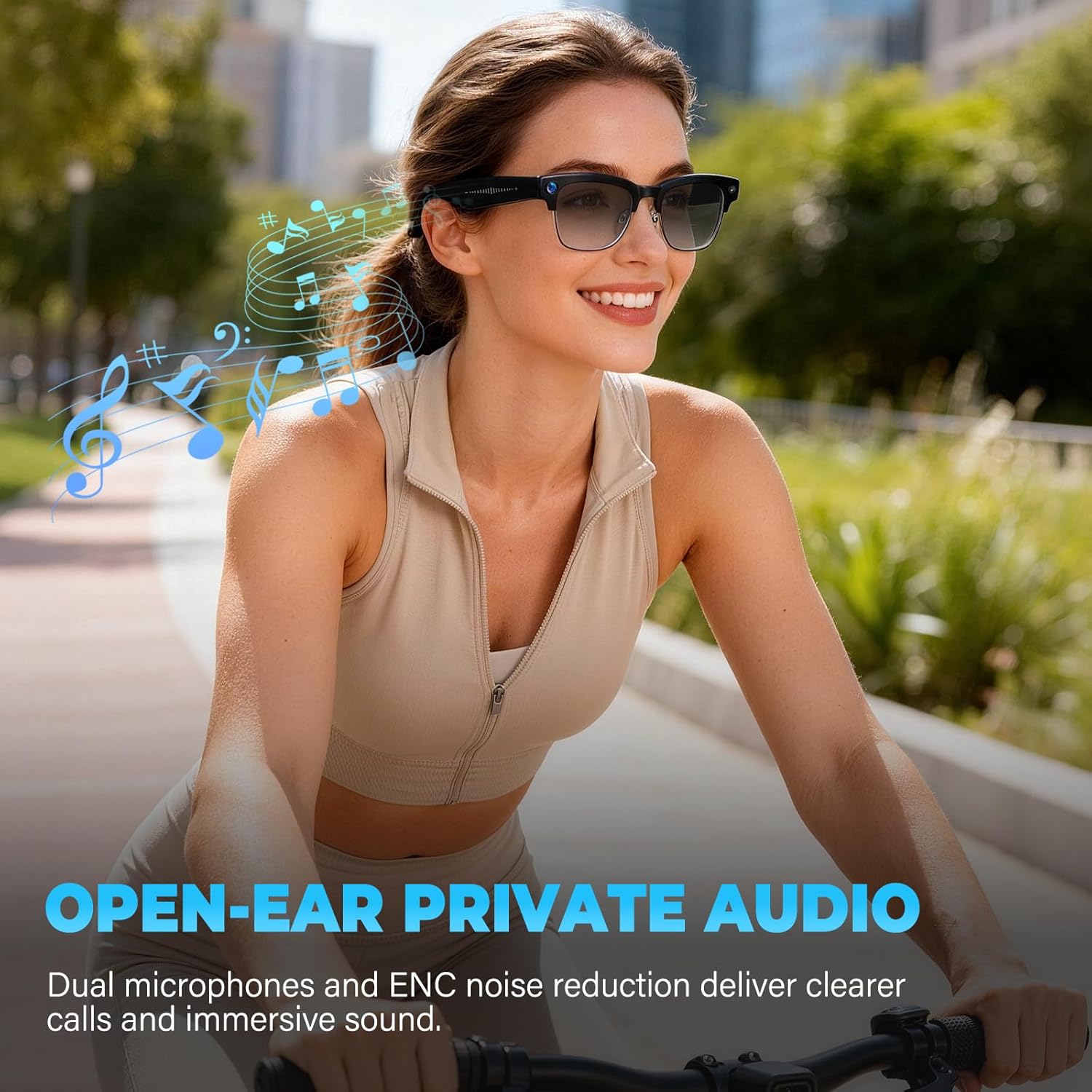 AI Smart Glasses with Camera, 4K EIS Anti-Shake Video & Photo Capture, Real-Time Translation,Open-Ear Bluetooth Audio, Object Recognition, Recording Sunglasses with Photochromic