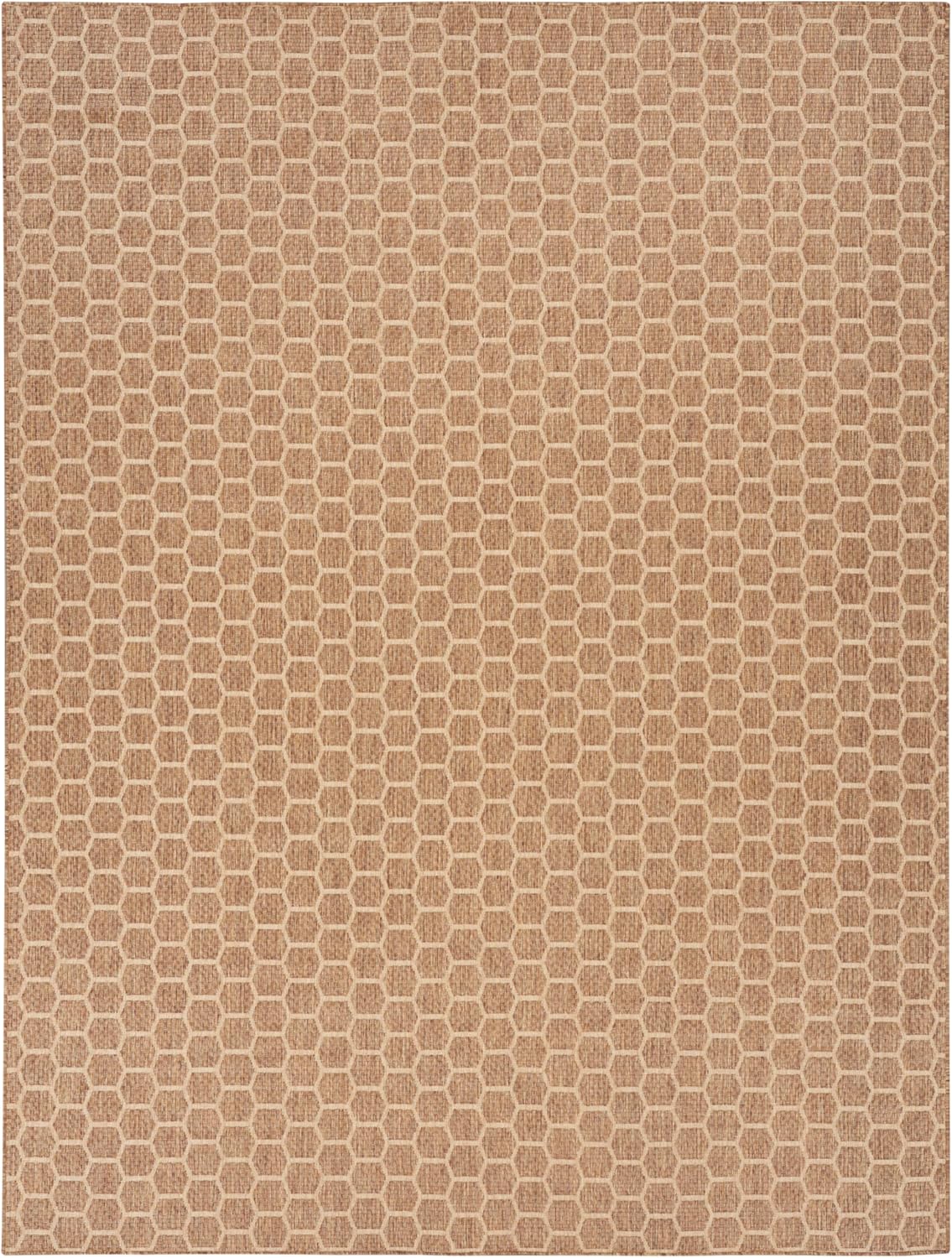 Nourison Home Reversible Indoor Outdoor Natural 9' x 12' Area Rug - Easy Clean, Non Shedding, Bed Room, Living Room, Dining Room, Kitchen (9' x 12')