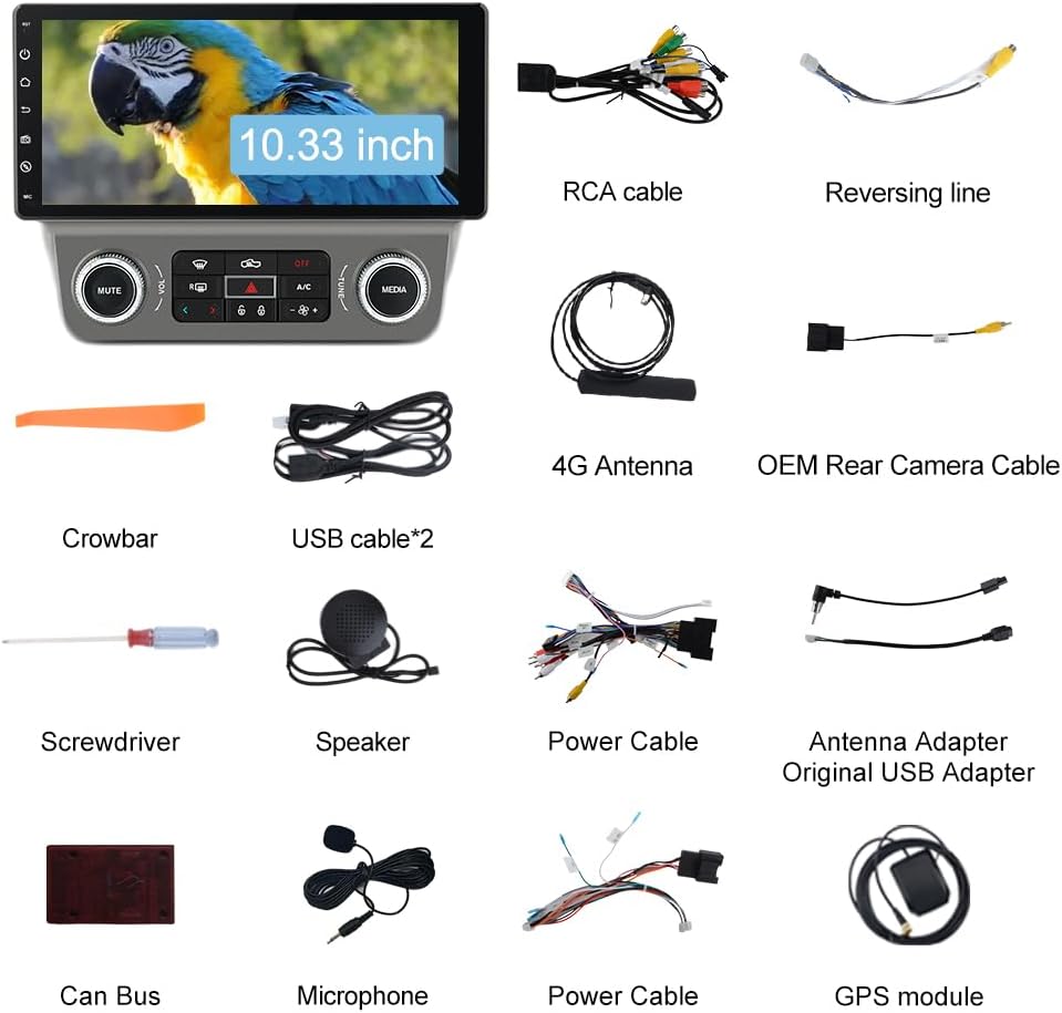 Junsun 8 Core 64ROM Car Radio Stereo for Chevrolet Chevy Camaro 2010-2015,10.33 inch Screen Support WiFi Bluetooth 4G Online Upgrade GPS Navigation DSP RDS Wireless CarPlay Android Auto