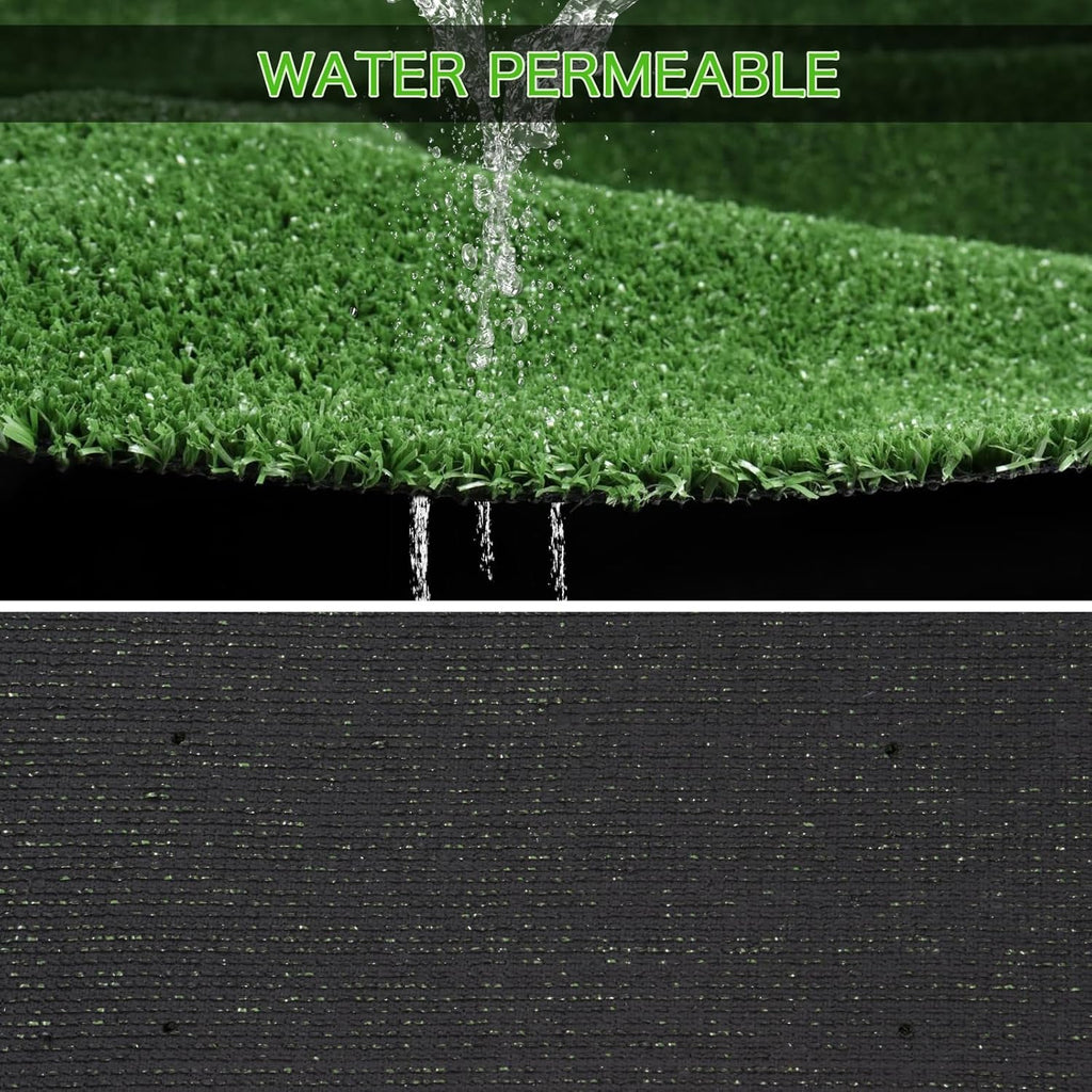 AYOHA Artificial Grass Turf 7FTx15FT, Fake Faux Grass Turf with Drainage Holes, 10MM Synthetic Grass Mat for Patio Backyard Garden Lawn Landscape Balcony Decor, Available Custom Sizes