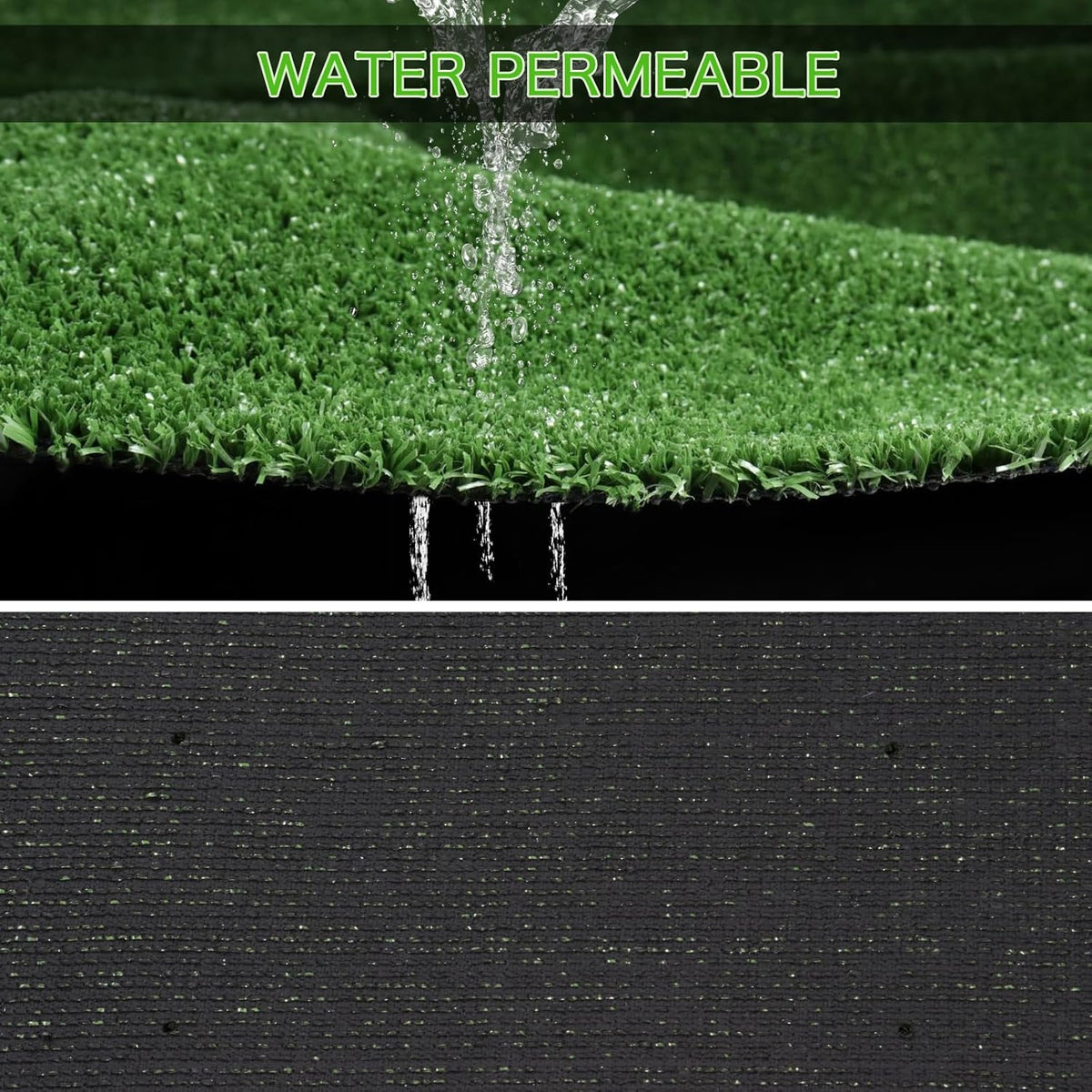 AYOHA Artificial Grass Turf 7FTx15FT, Fake Faux Grass Turf with Drainage Holes, 10MM Synthetic Grass Mat for Patio Backyard Garden Lawn Landscape Balcony Decor, Available Custom Sizes