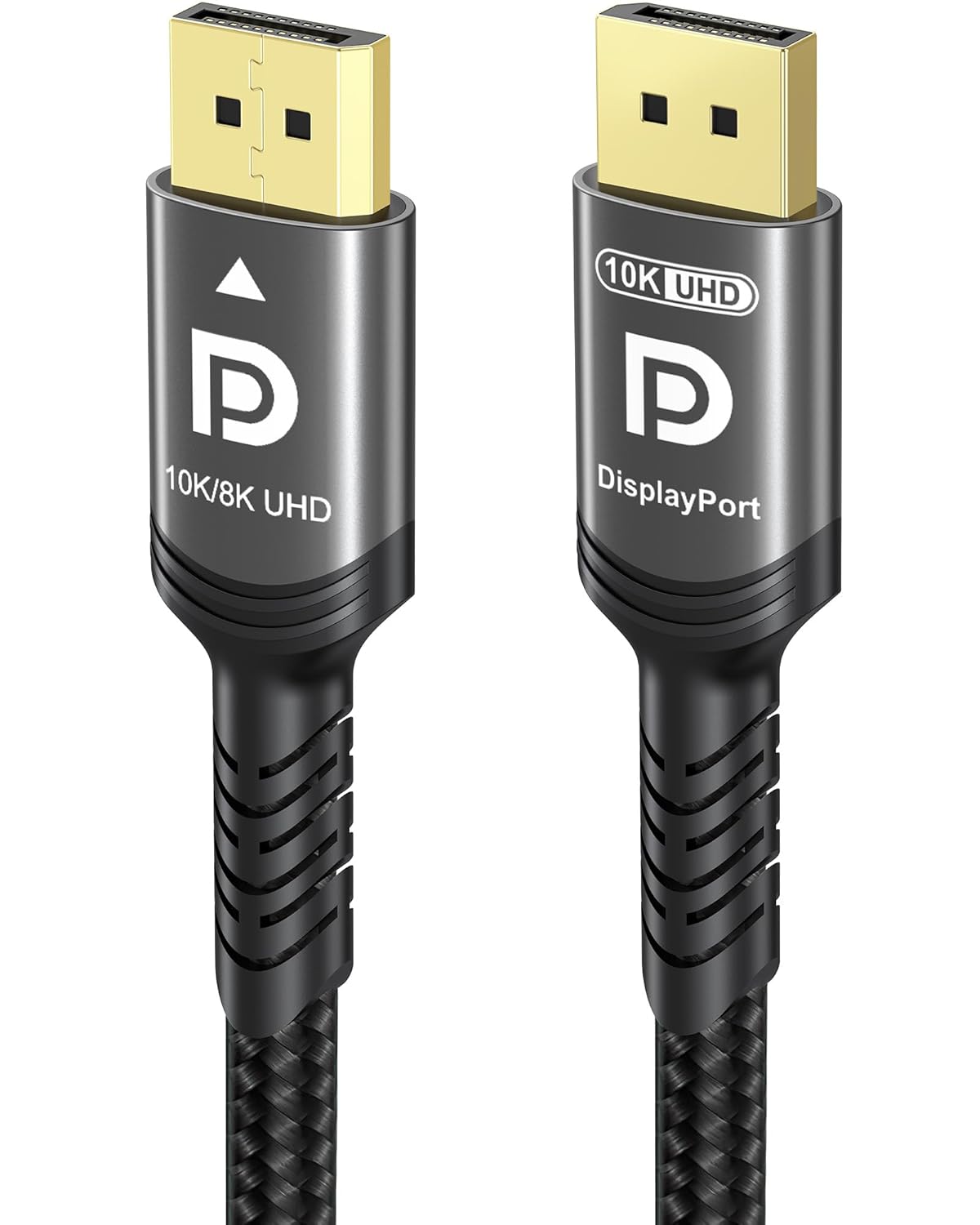 Ubluker 10K 8K DisplayPort 2.1 Cable 54Gbps 6.6 FT, Certified DP to DP Cord 4K 240Hz 165Hz 144Hz 120Hz 10K 8K 120Hz Nylon Braided UHBR HDCP2.3 FreeSync G-Sync RTX5090 Gaming Monitor PC Projector