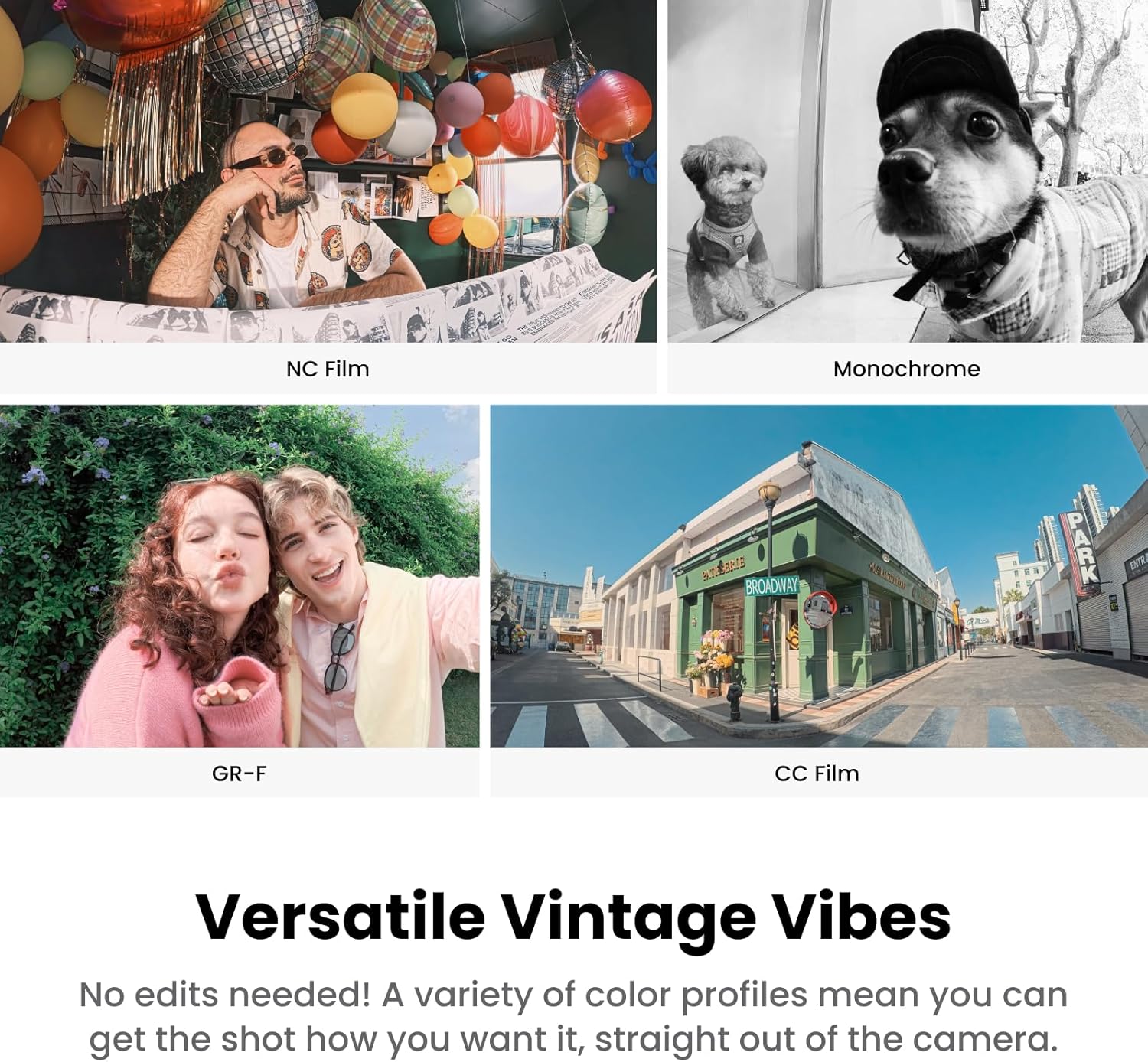 Insta360 GO 3S Retro Bundle Special Edition 128GB White - Small 4K Vlogging Camera, Hands-Free POV Cam, Retro Filters, 4K30fps, Extra Bttery, Lightweight Wearable Vlog Camera for Street & Daily Shots