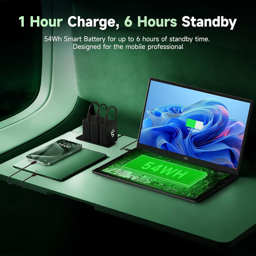 NIMO Gaming Laptop, AMD Ryzen 7 7735HS (8-Core Beats i7-12650H), 16GB DDR5 1TB SSD, 100W PD, Radeon 680M 15.6" FHD Backlit KB Fingerprint Computer for Business Gaming College School