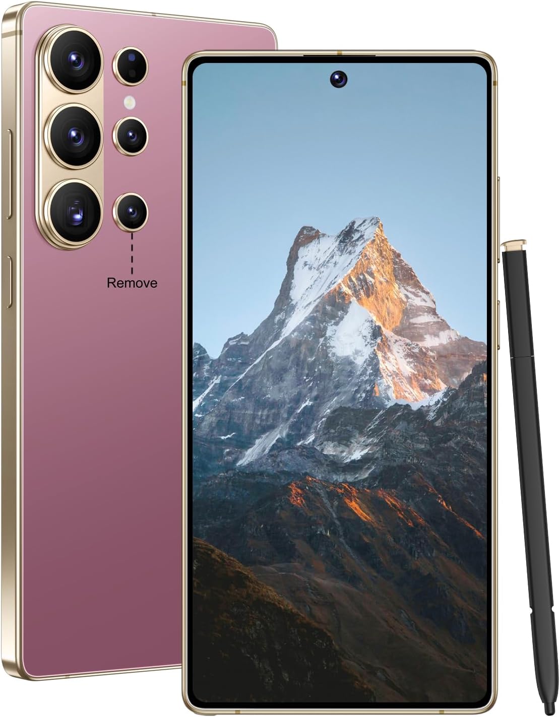 BDWJW I26 Ultra Smartphone, 6.99” 120Hz AMOLED, Snapdragon 8 Gen 4, 16GB RAM + 512GB ROM, 7000mAh Titanium Battery, 108+68MP Camera, Android 15, Dual SIM (Rose)