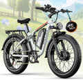 Peak 6000W Dual Motor Electric Bike,60V 1200Wh Removable Battery & 110Nm Torque,Fast Ebike for Adults,Max 45MPH & 100-Mile Range,24" Fat Tire Electric Bicycle for Snow Commuter Riding E-Bikes